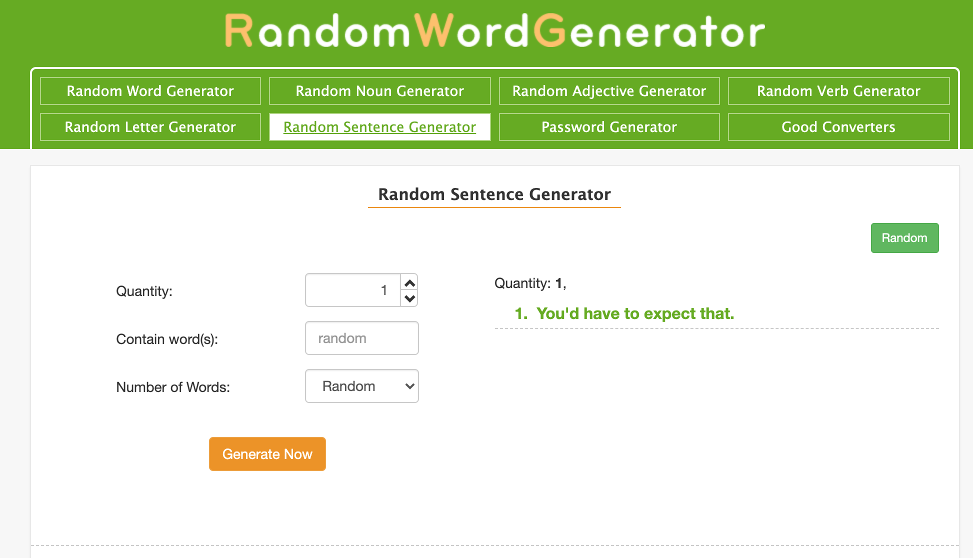 Random Word Display RandomWordGenerator Review | Study Llama