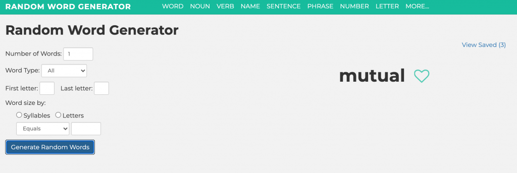 Random Word Display Essential Online Brainstorming Solution: RandomWordGenerator | Study Llama