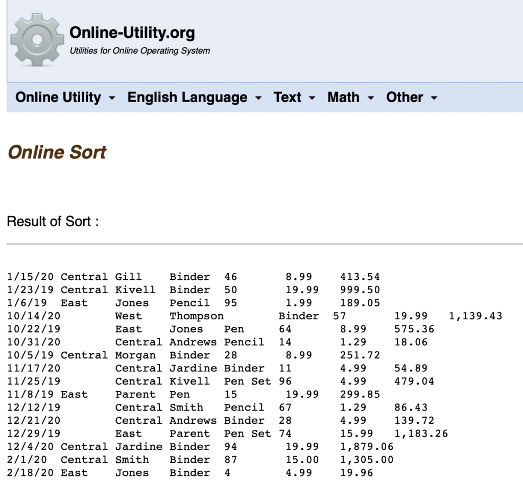 OnlineUtility Comprehensive and Free List Sorter Detailed Review