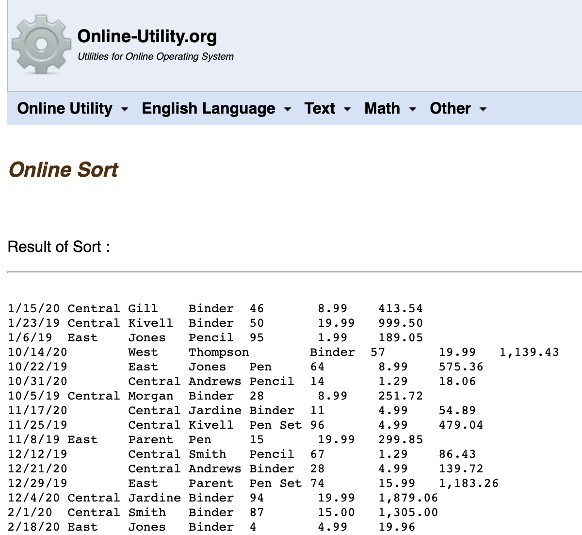 Online-Utility Comprehensive And Free List Sorter: Detailed Review ...